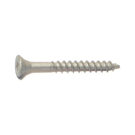 Buildright Deck Screw, #7 x 1-5/8 in, Steel, Flat Head, Square Drive, 5000 PK 09255